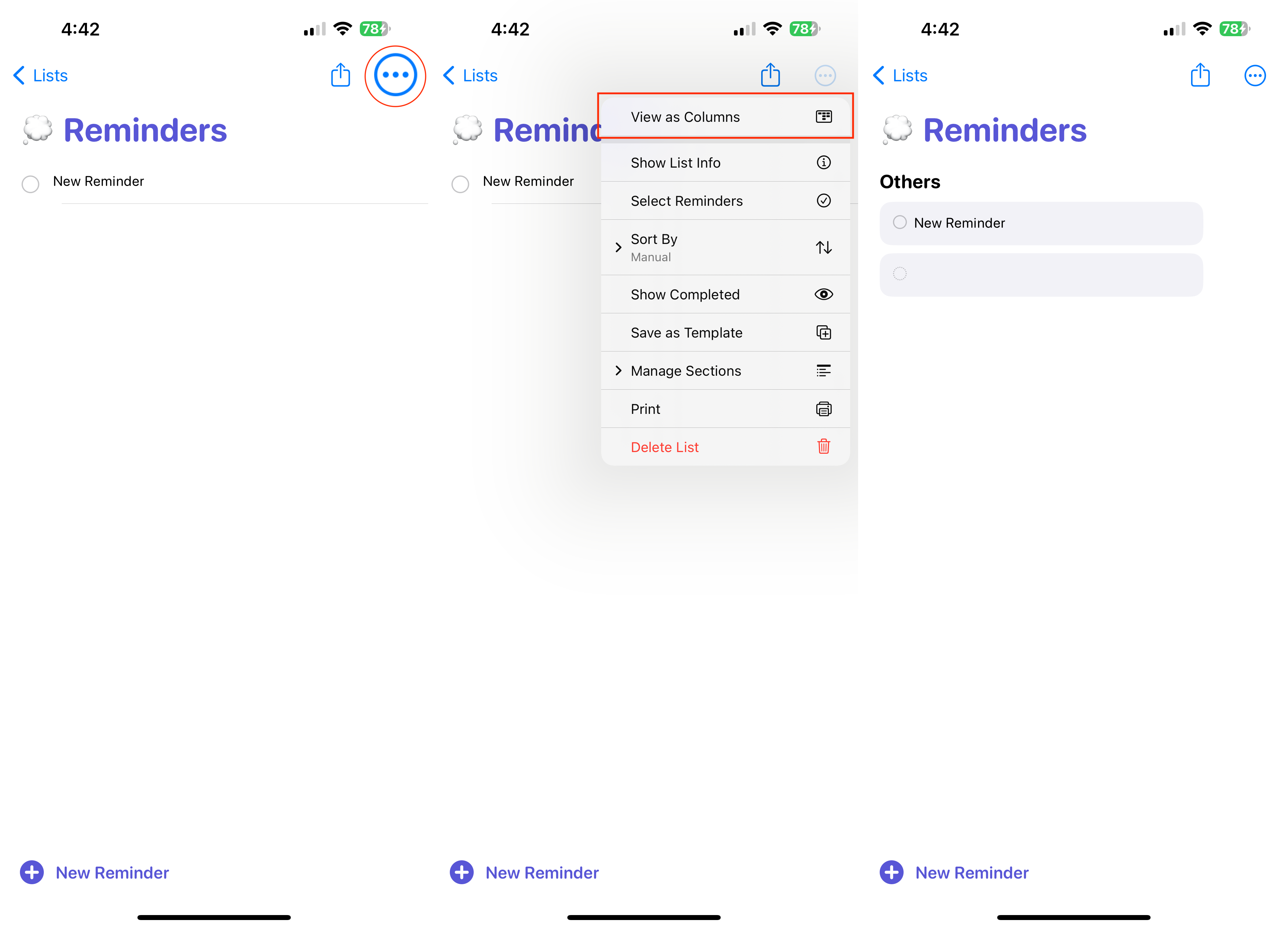 How to use Kanban View in Apple Reminders on iPhone - 2