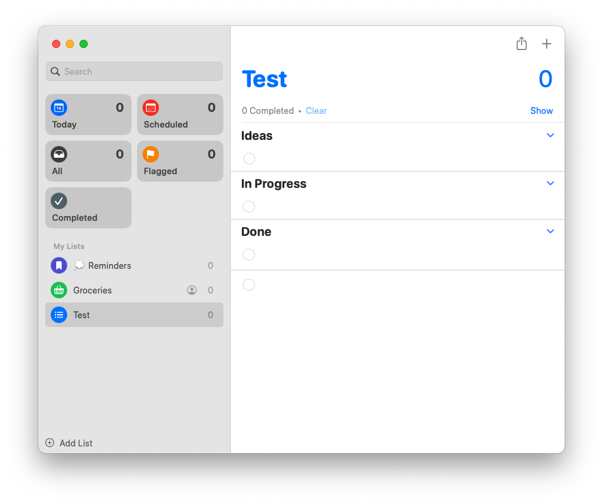 How to Use Kanban View in Apple Reminders on Mac - 4